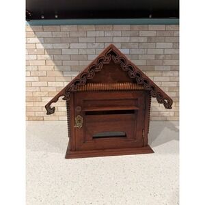 Antique Vintage Wooden Mail Box
